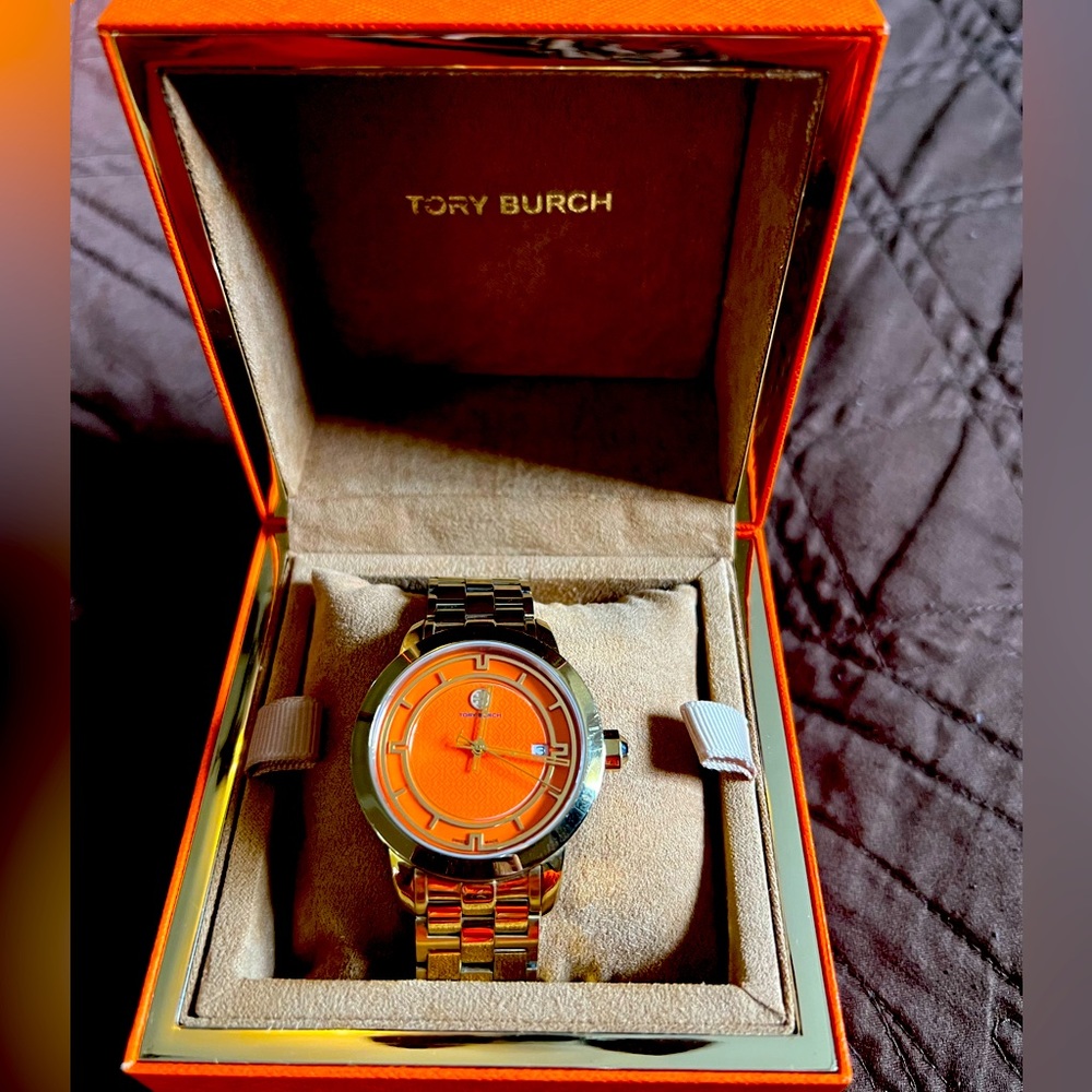 Gold Stainless Steel Tory Burch Watch